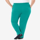 7-Day Straight-Leg Elastic-Waist Stretchy Knit Pant image number 1