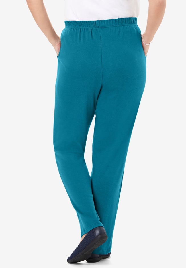 7-Day Knit Straight-Leg Pull-On Pants image number 1