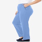 7-Day Straight-Leg Elastic-Waist Stretchy Knit Pant image number 3