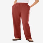 7-Day Straight-Leg Elastic-Waist Stretchy Knit Pant image number 0