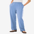 7-Day Straight-Leg Elastic-Waist Stretchy Knit Pant image number 0