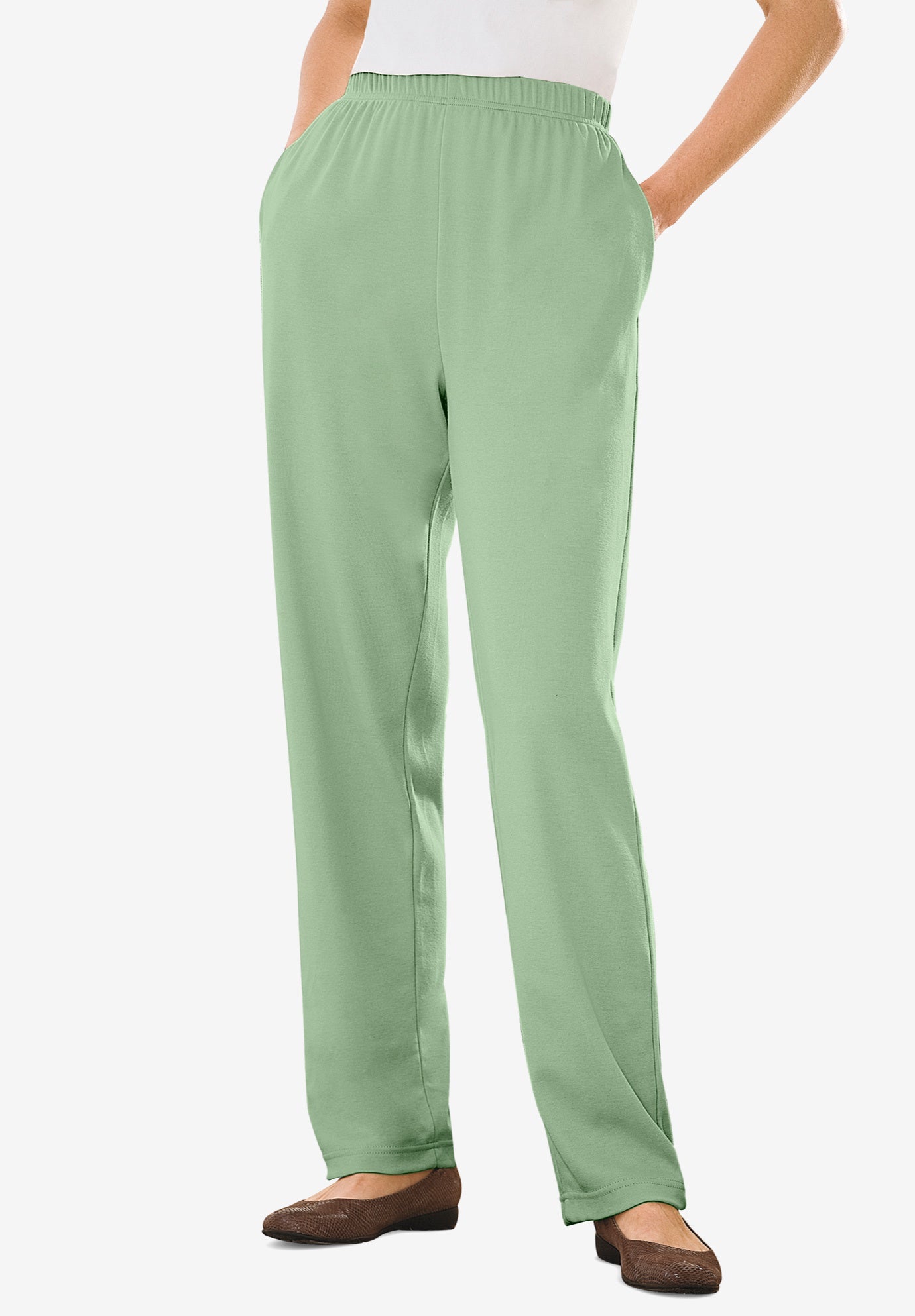 7-Day Knit Straight-Leg Pull-On Pants image number 0