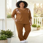 7-Day Straight-Leg Elastic-Waist Stretchy Knit Pant image number 0