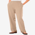 7-Day Straight-Leg Elastic-Waist Stretchy Knit Pant image number null