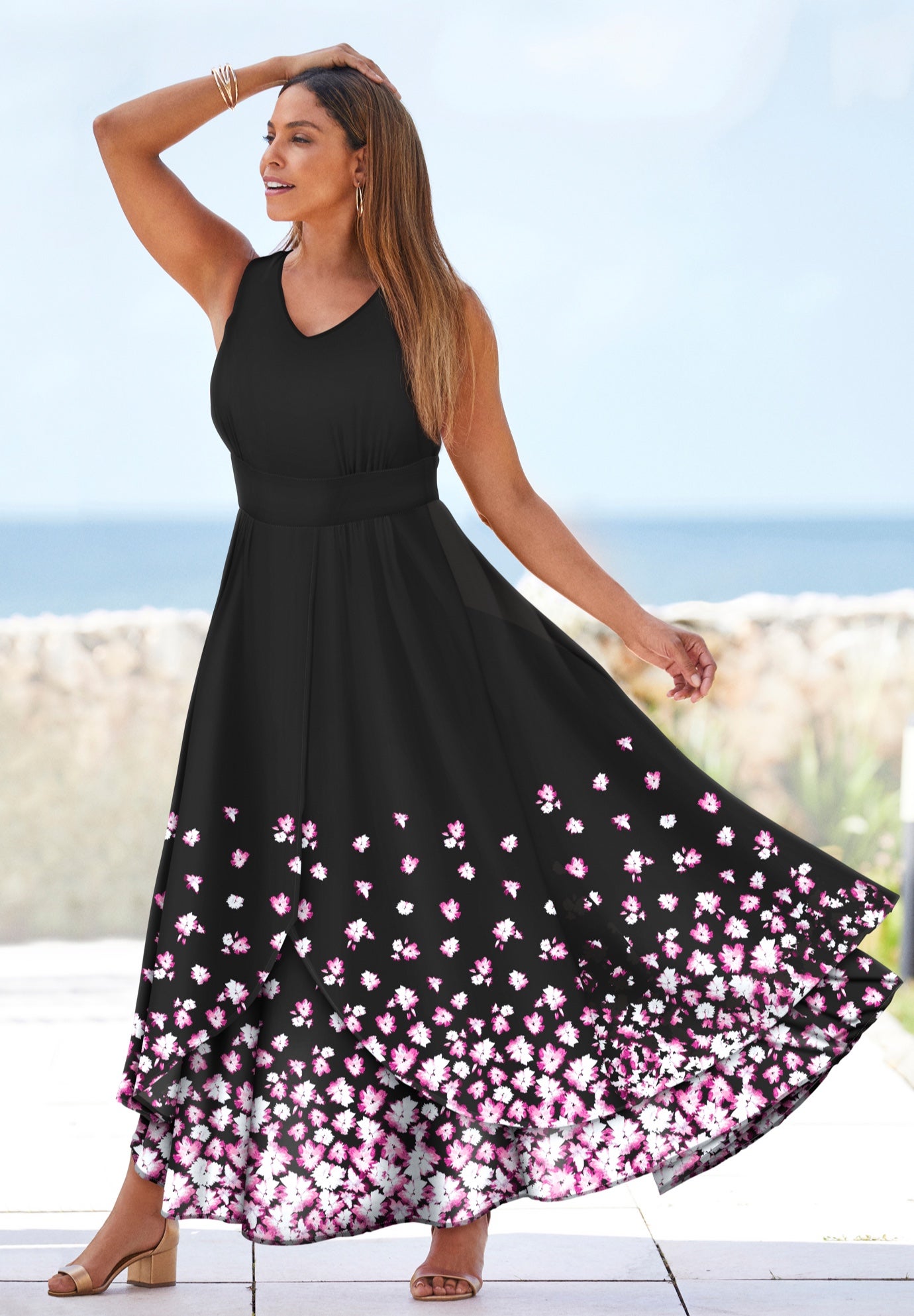 Georgette Flyaway Maxi Dress image number 0