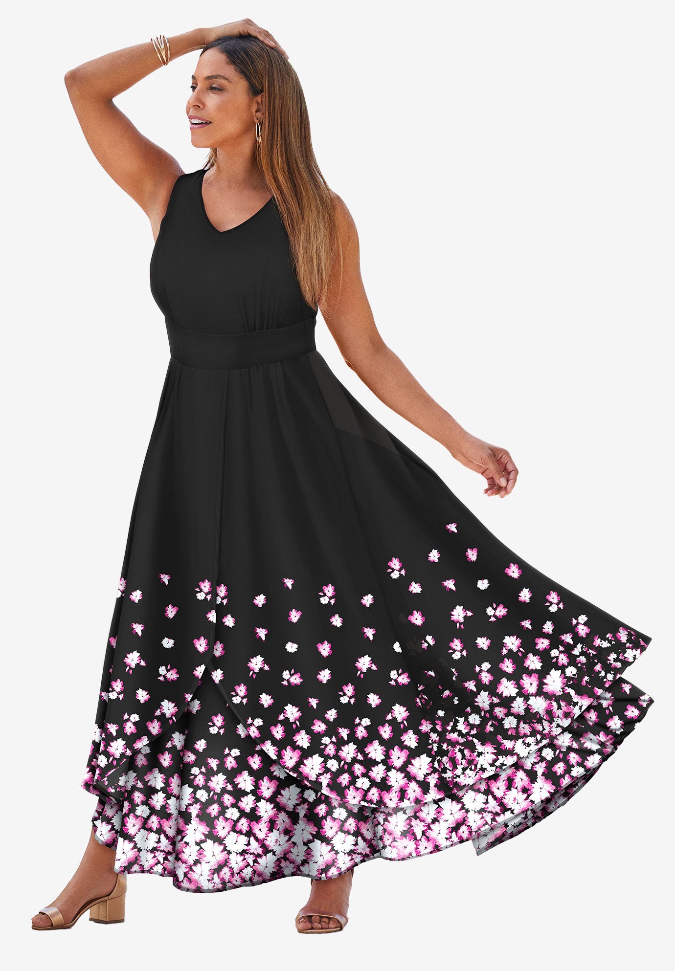 Georgette Flyaway Maxi Dress image number 0