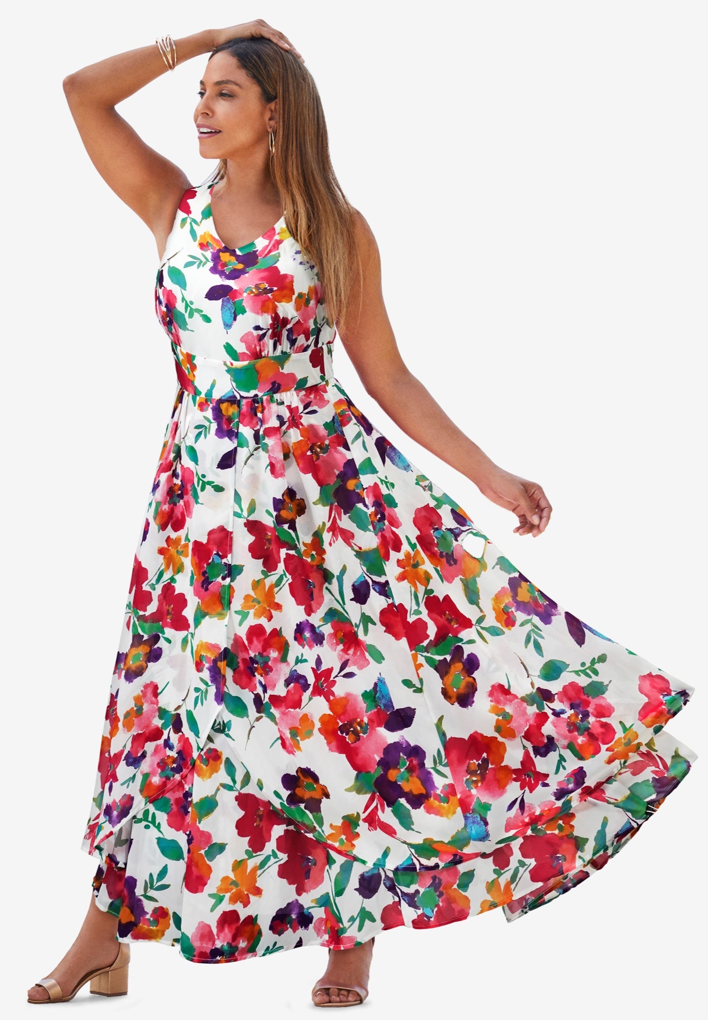 Georgette Flyaway Maxi Dress image number 0