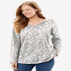 Perfect Printed Long-Sleeve V-Neck Tee image number 0