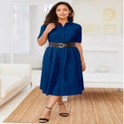 Eyelet Shirt Dress image number null