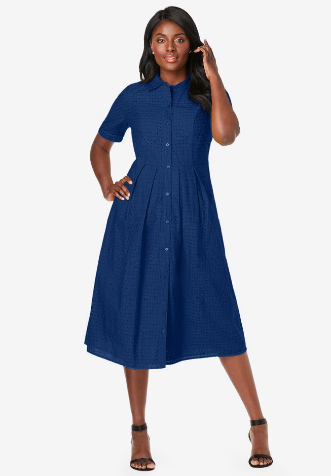 Eyelet Shirt Dress image number 0