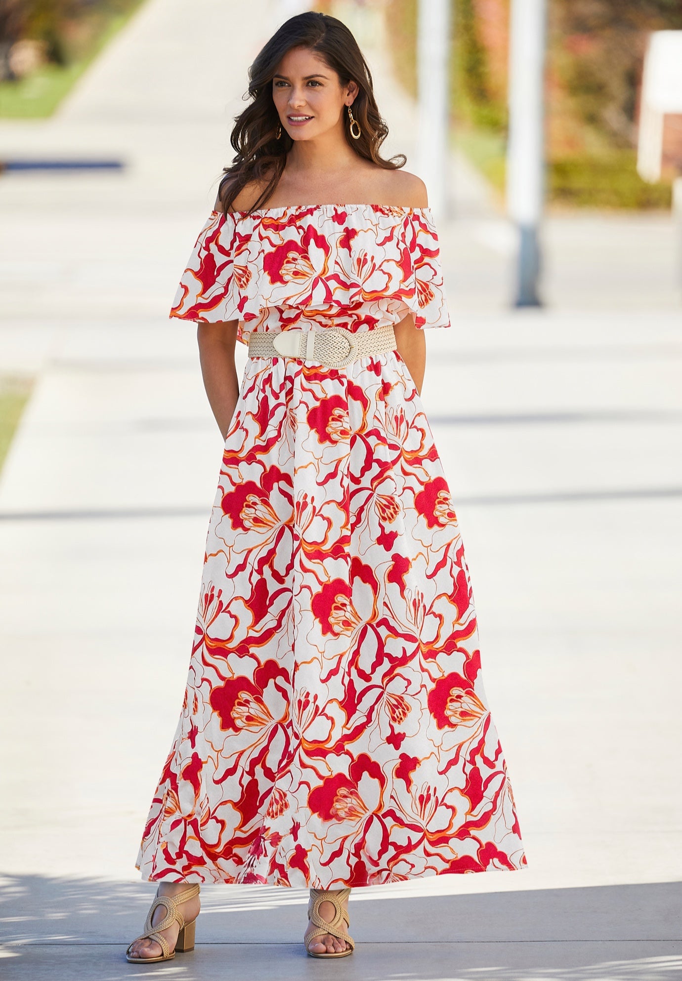 Off-The-Shoulder Maxi Dress image number 0