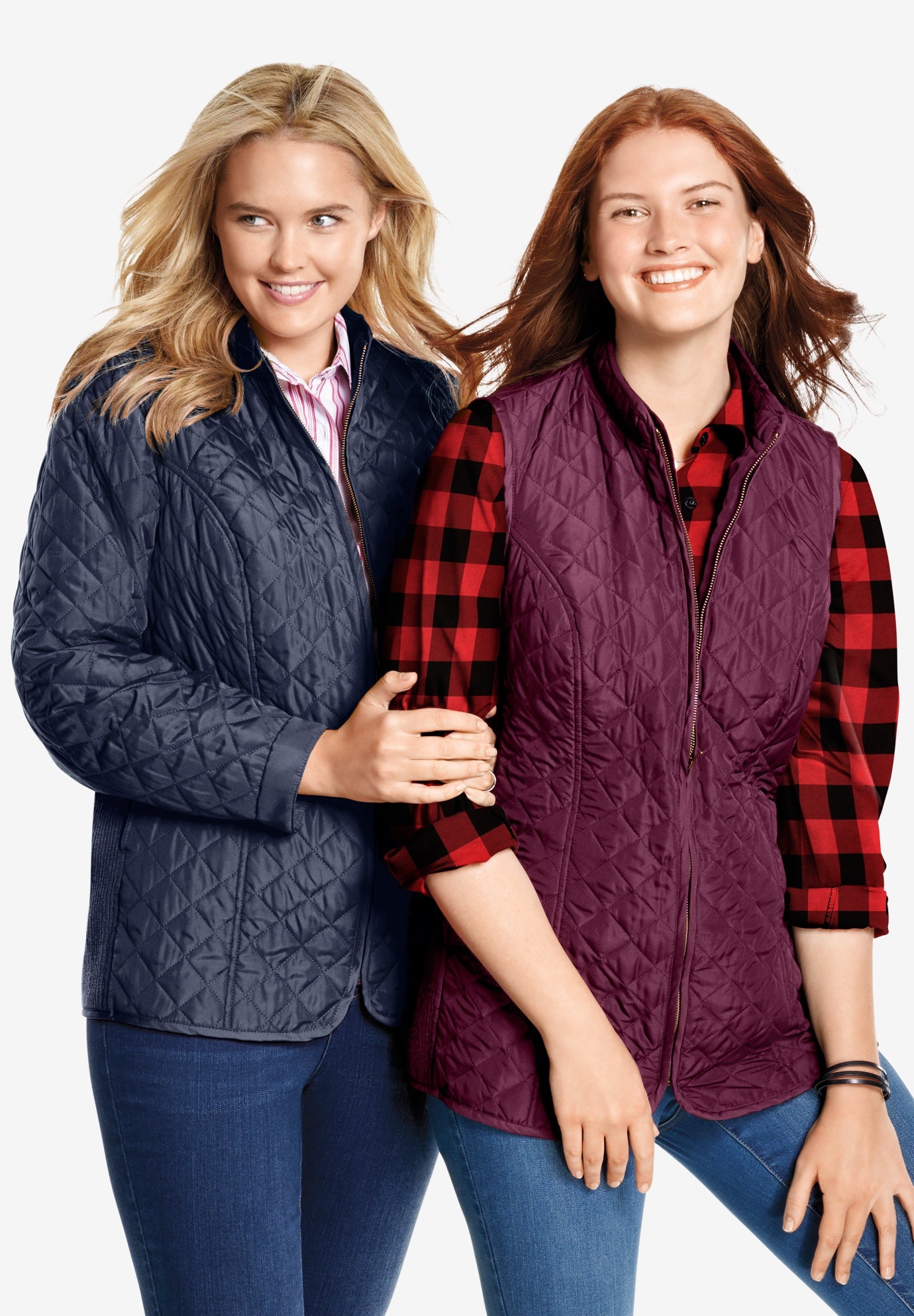 Zip-Front Quilted Jacket | Roaman's