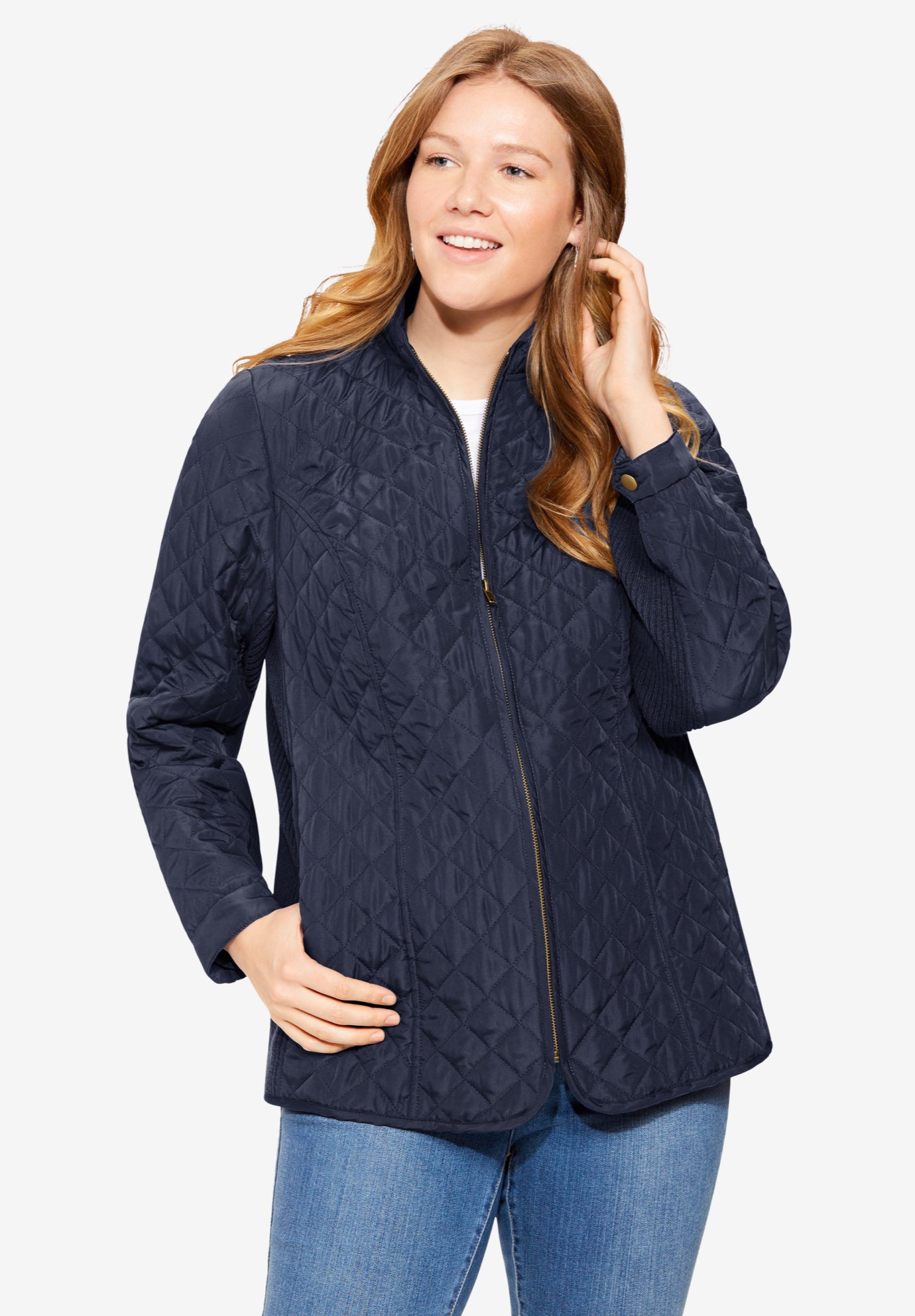 Zip-Front Quilted Jacket image number 0