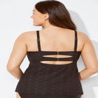 Faux Flyaway Crochet Underwire Tankini Top image number null