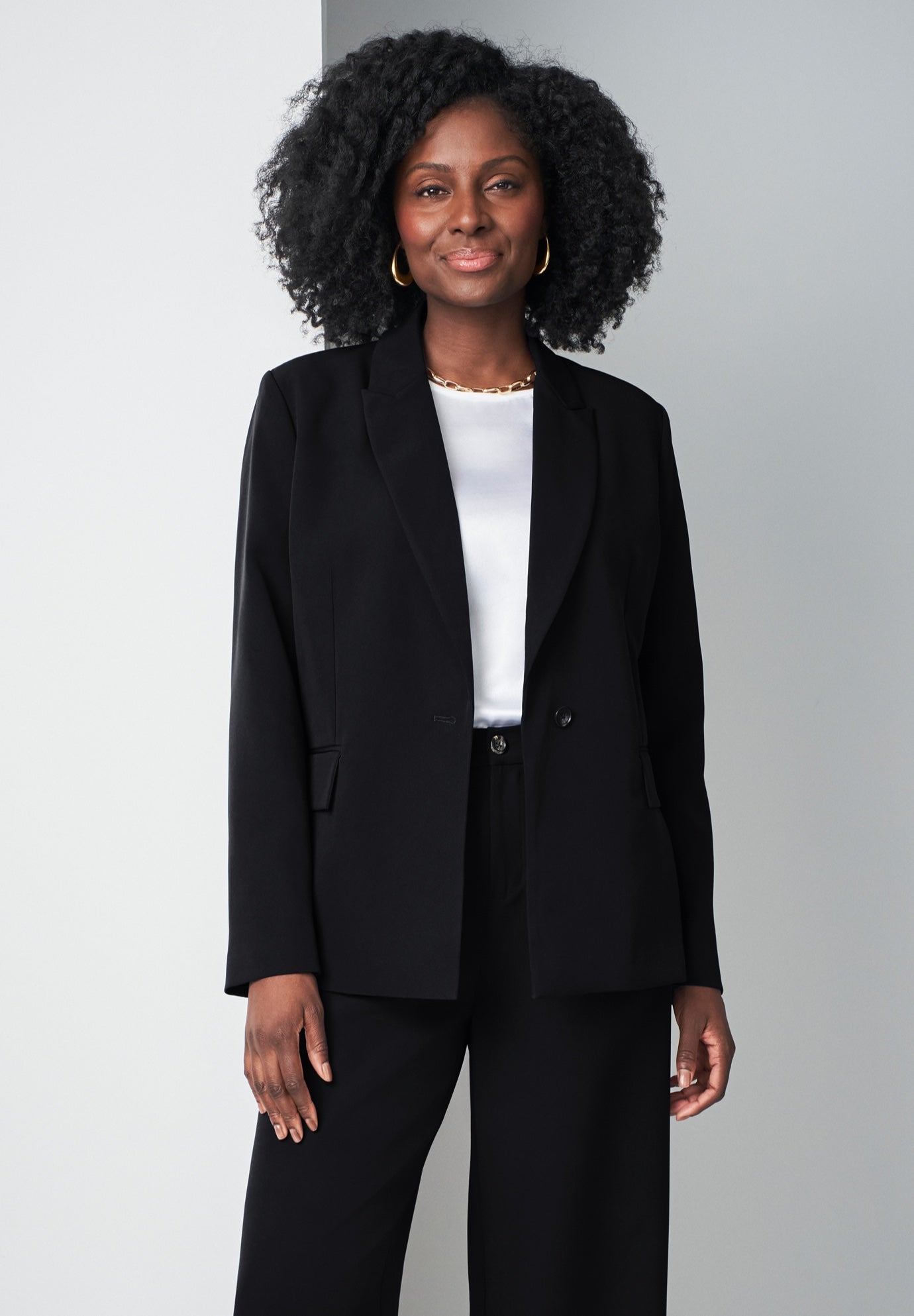 Bi-Stretch Shaped Blazer image number 1