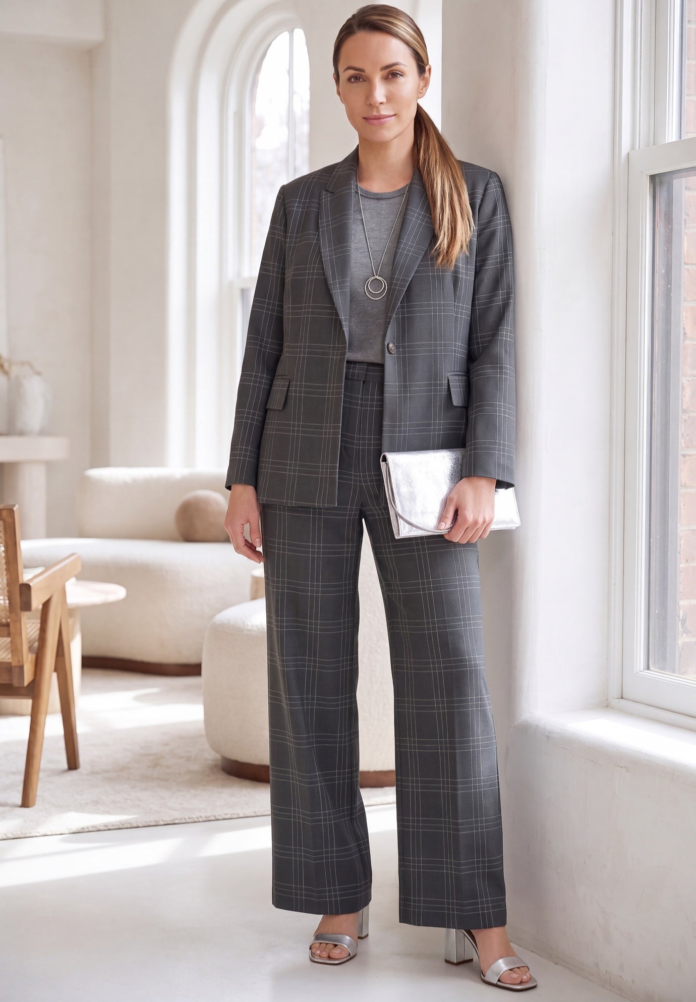 Bi-Stretch Shaped Blazer image number 0