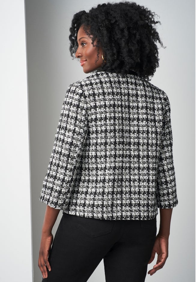 Tweed V-Neck Jacket image number 1