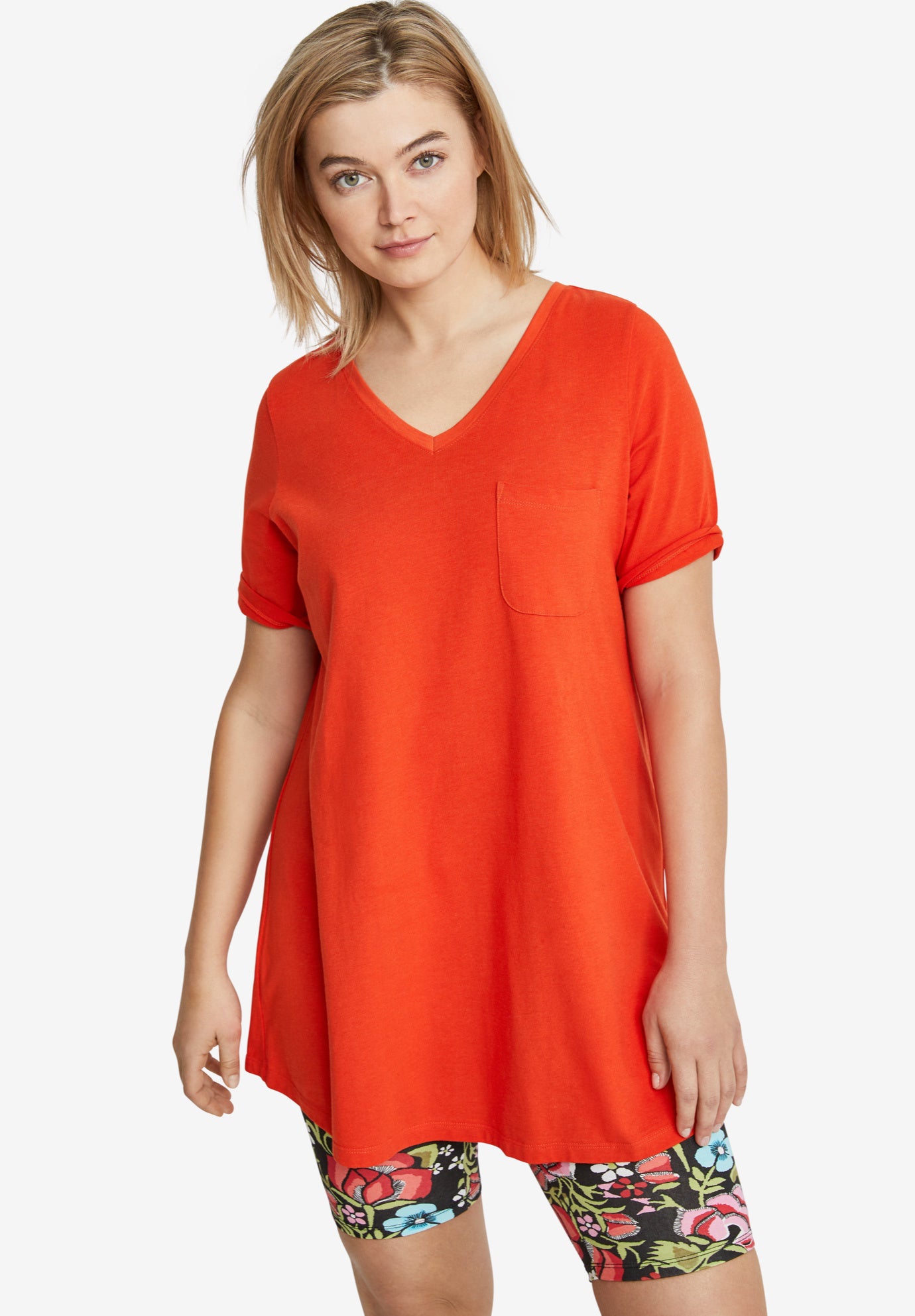 V-neck A-line Tunic image number 0