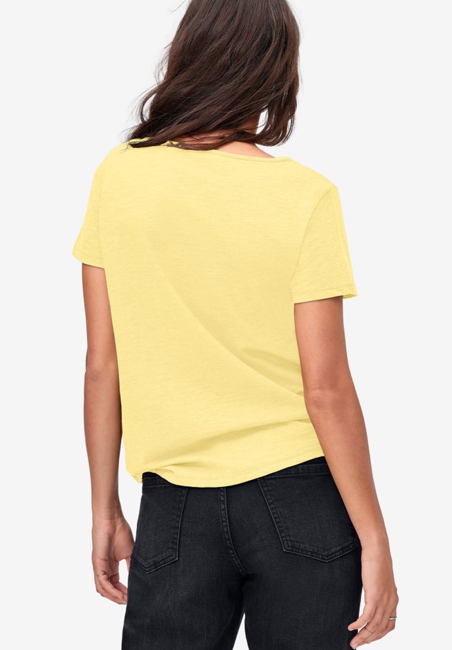 100% Cotton Scoopneck Short Sleeve Graphic Tee image number 1