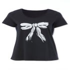 100% Cotton Jersey Slub Scoopneck Short Sleeve Graphic Tee image number 3