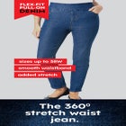 Pull-On Flex-Fit Elastic-Waist Stretch Denim Jeans Shorts image number null