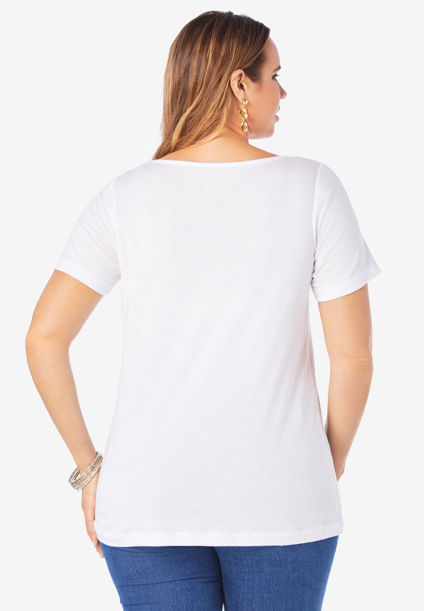 Eyelet Cutout Tee image number 1