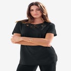 Eyelet Cutout Tee image number null