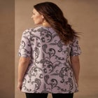Stretch Knit Cutout Swing Tunic image number null