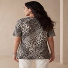 Stretch Knit Cutout Swing Tunic image number 1