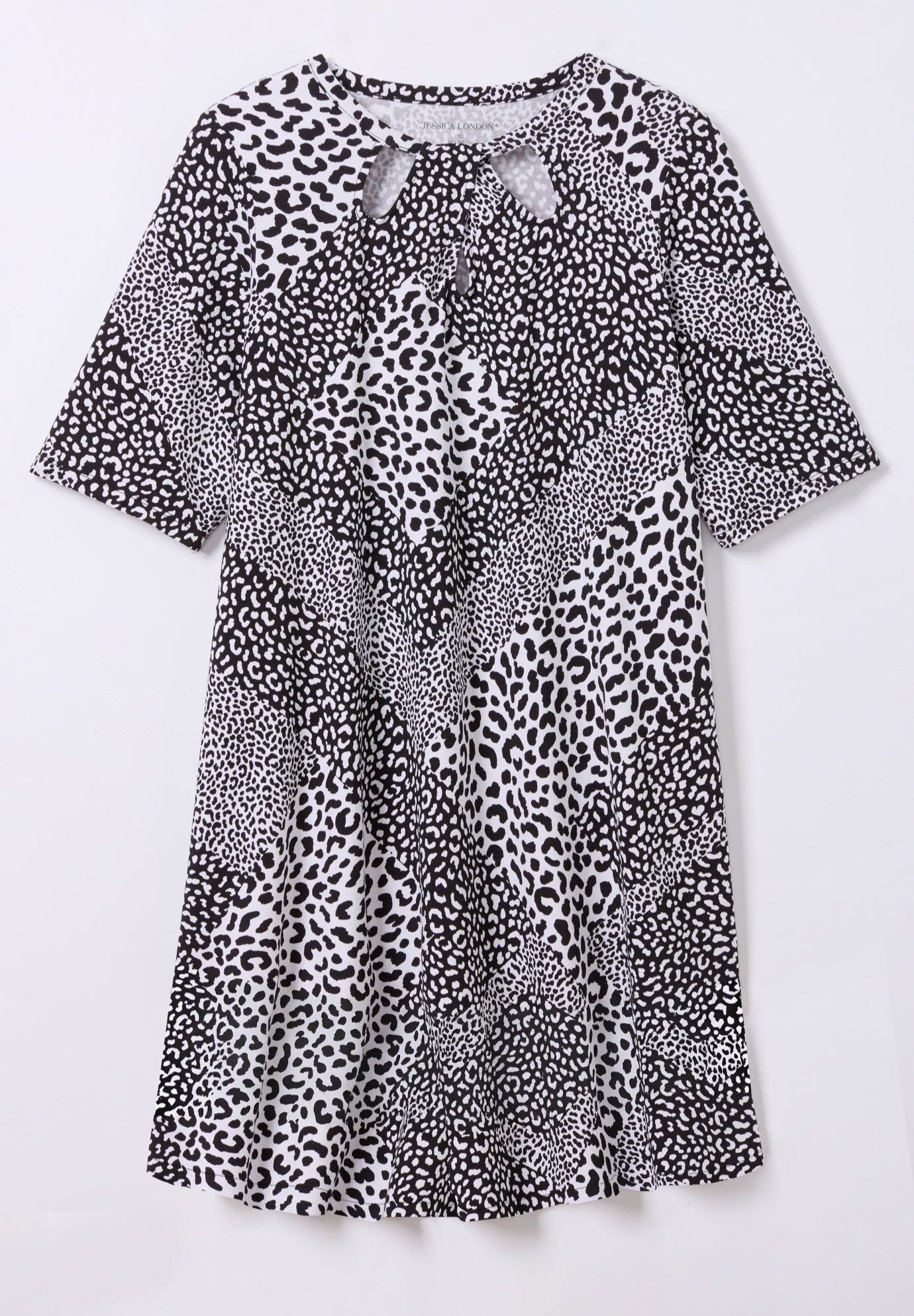 Stretch Knit Cutout Swing Tunic image number 3