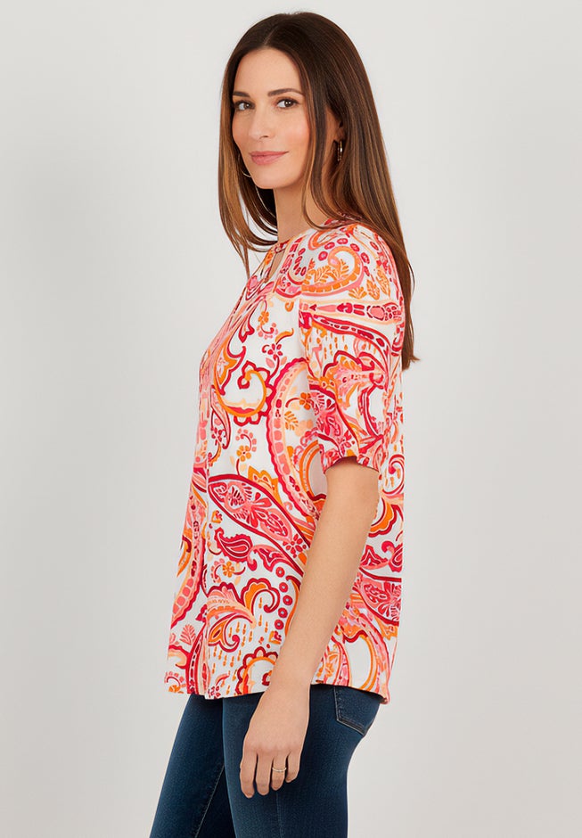 Stretch Knit Cutout Swing Tunic image number 2