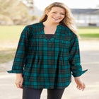 Flannel Tunic With Layered Look image number null
