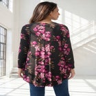 Plus Size Boatneck Swing Ultra Drape Tunic Top image number null