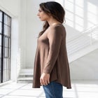 Plus Size Boatneck Swing Ultra Drape Tunic Top image number 2