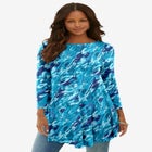 Plus Size Boatneck Swing Ultra Drape Tunic Top image number 0