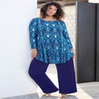 Plus Size Boatneck Swing Ultra Drape Tunic Top image number 0