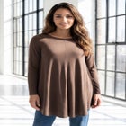 Plus Size Boatneck Swing Ultra Drape Tunic Top image number 0