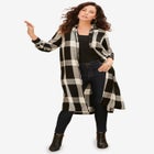 Plaid Button Front Ultra Tunic image number null