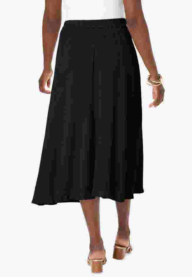 Button-Front Gauze Midi Skirt image number 1