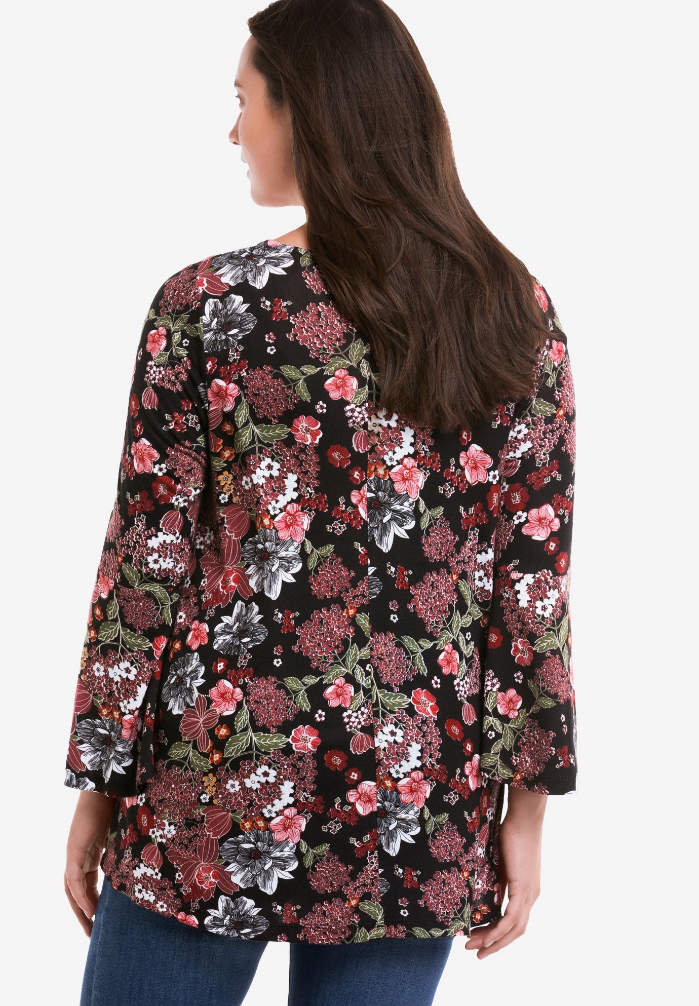 Bell Sleeve A-Line Knit Tunic image number 1