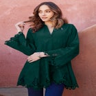 Poplin Embroidered Swing Tunic image number null