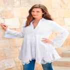 Poplin Embroidered Swing Tunic image number null