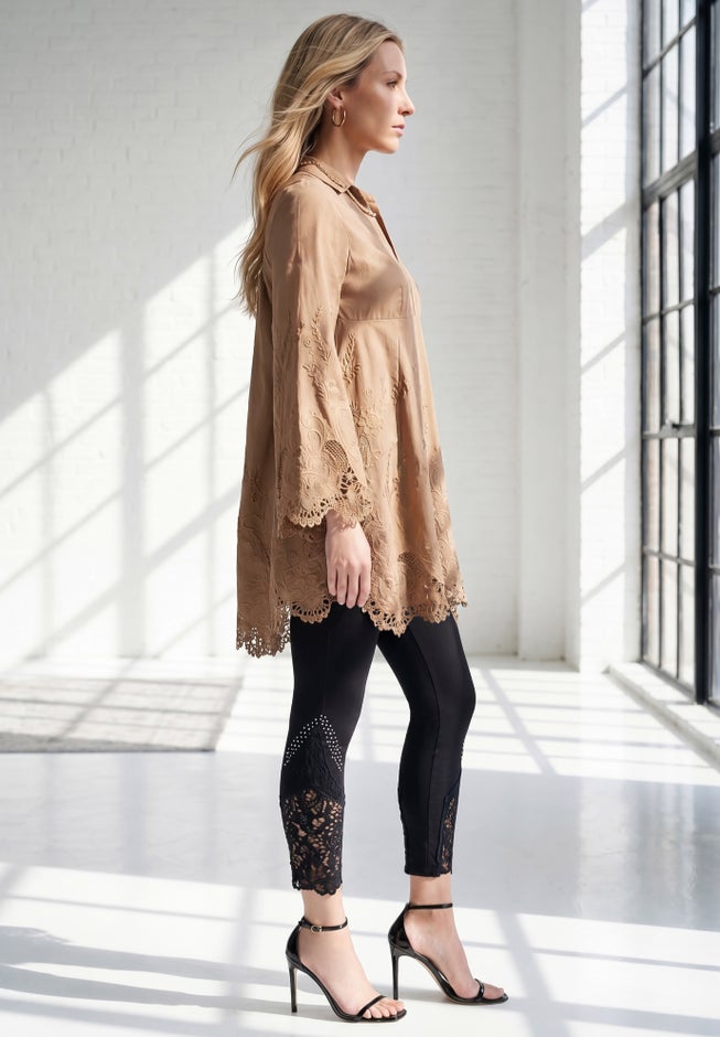 Poplin Embroidered Swing Tunic image number 2