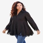 Poplin Embroidered Swing Tunic image number null