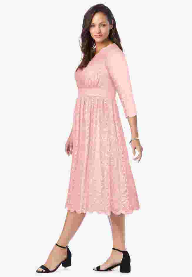 Stretch Lace A-Line Dress image number 2