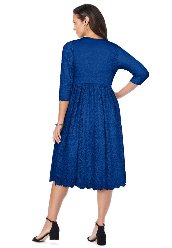 Stretch Lace A-Line Dress image number 1