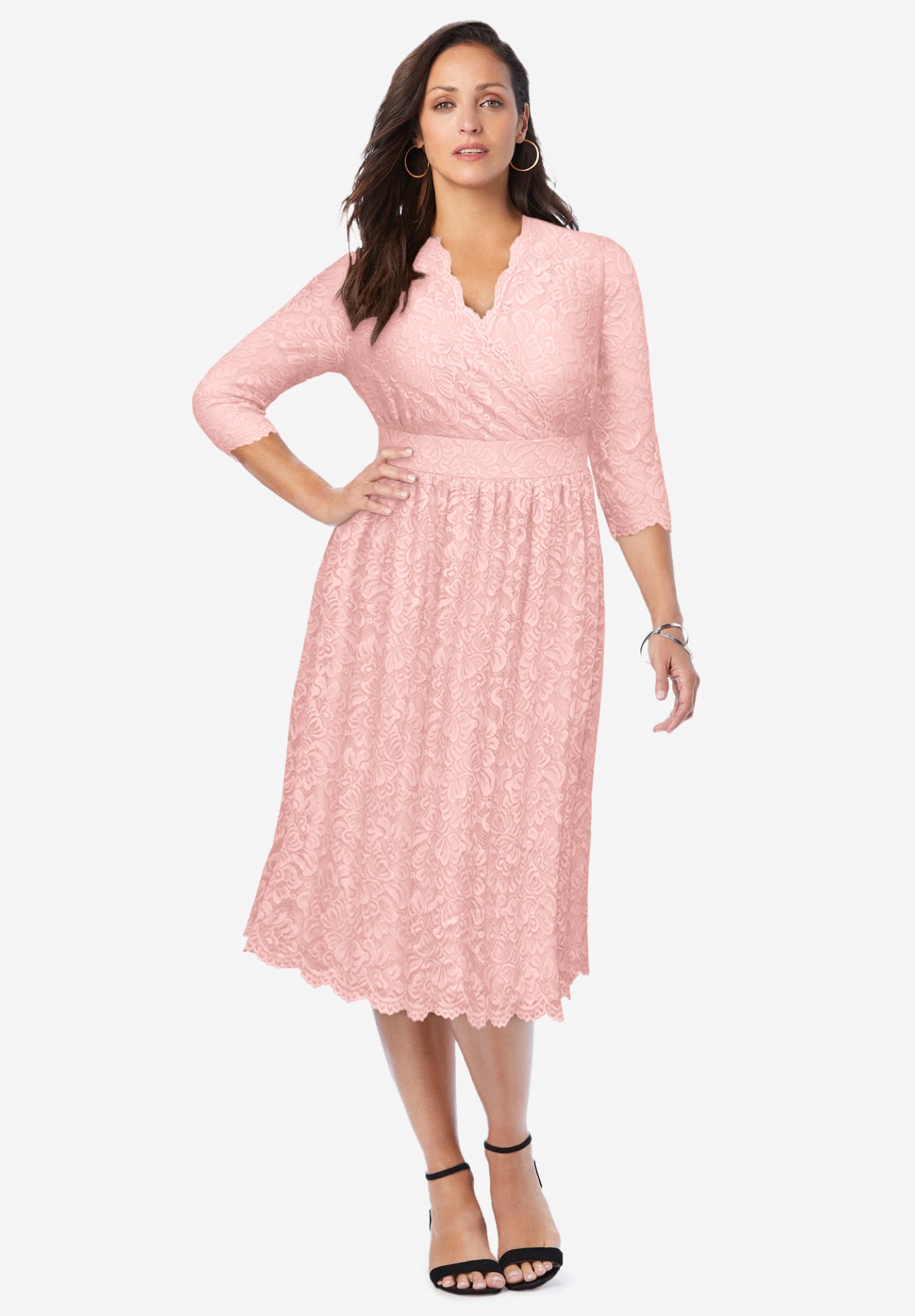 Stretch Lace A-Line Dress image number 0