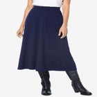 Ponte Knit A-Line Skirt image number null