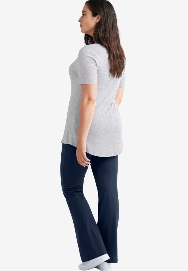 Knit Bootcut Leggings image number 1