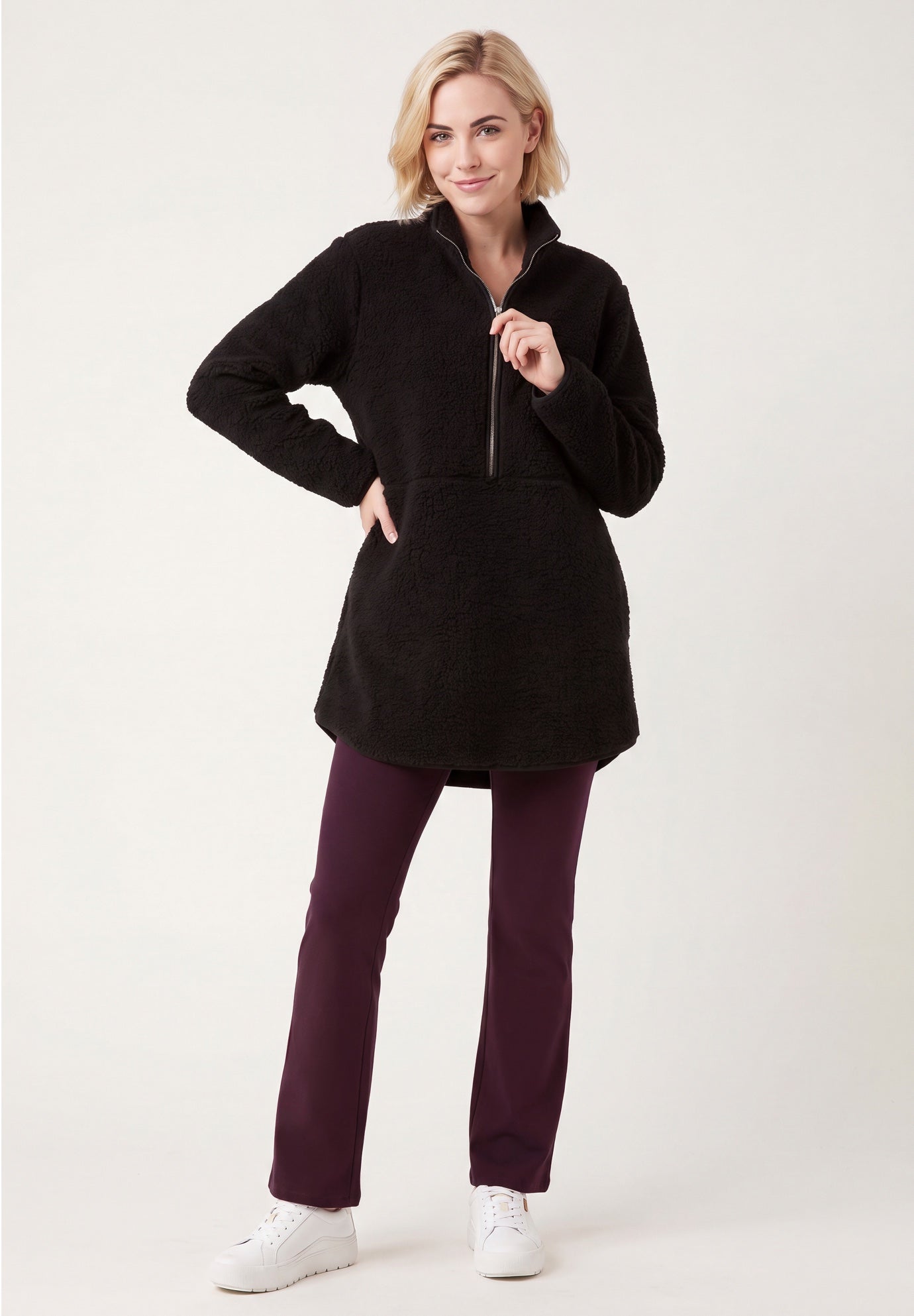 Cotton Spandex Full Length Bootcut Flat Waistband Leggings image number 0